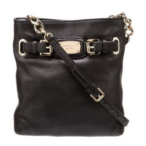 Michael Kors Black Crossbody Bag with Gold Accents